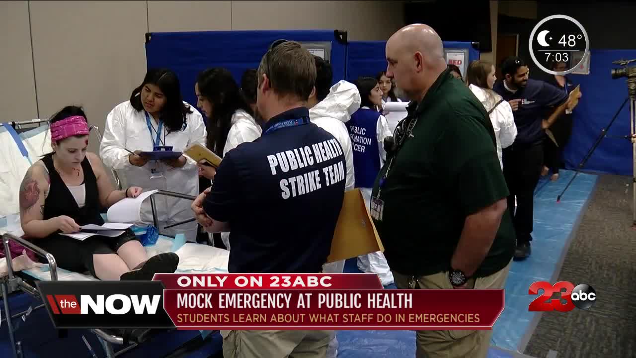 Students take part in mock emergency at Kern County Public Health