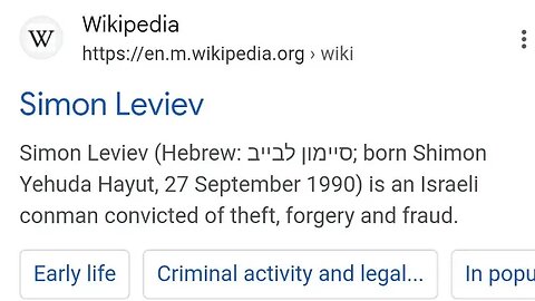 Simon Leviev 27 September 1990) is an Israeli conman convicted of theft, forgery and fraud.