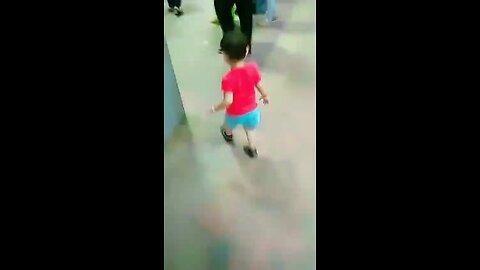 Baby girl funny video || kids visit railway station #kids #funny