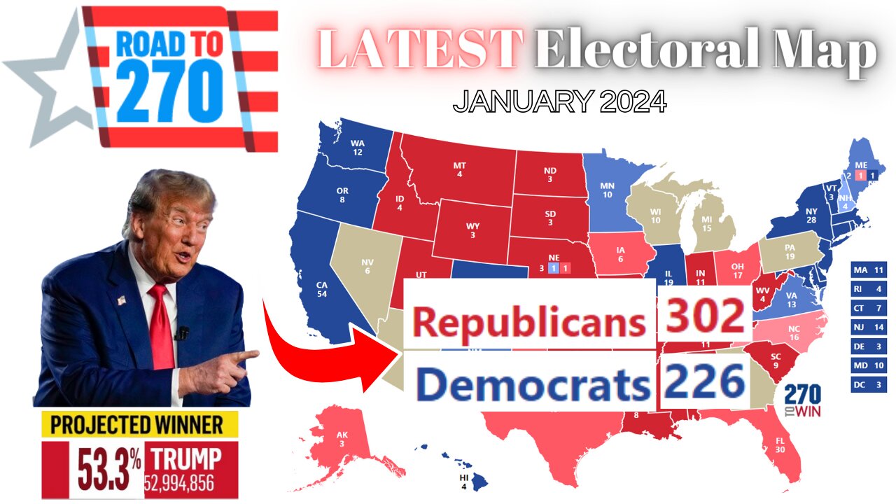 🚨 BREAKING! Trump DOMINATES #2024Election with 302 Electoral Votes!! 🗳️ Brace for Impact! 🚨