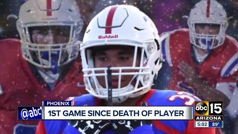 Players take the field after death of teammate