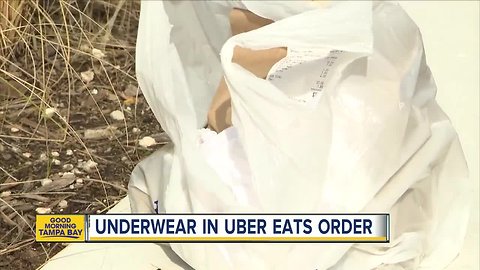 Underwear found in Uber Eats order