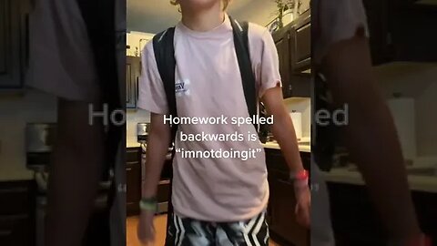 Homework Spelled Backwards Is Video By Cash money2008 #Shorts