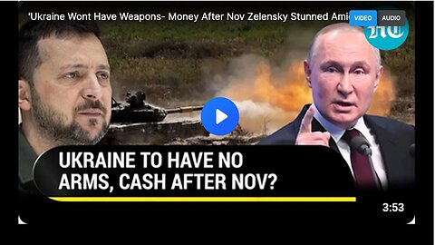 'Ukraine Wont Have Weapons- Money After Nov Zelensky Stunned Amid Swiss Peace Summit flop.