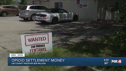 Lee County is receiving $26 million as part of a nationwide, $50 billion, settlement with the country’s largest opioid manufacturers.