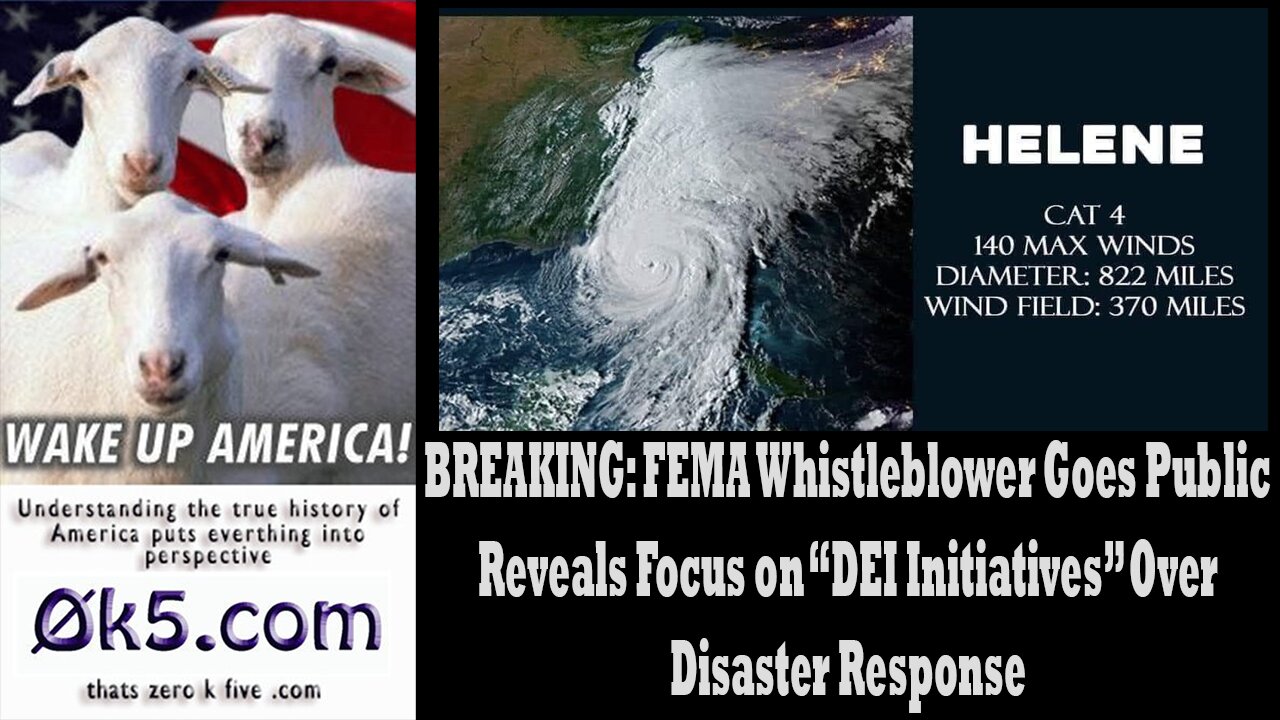 BREAKING: FEMA Whistleblower Goes Public, Reveals Focus on “DEI Initiatives” Over Disaster Response