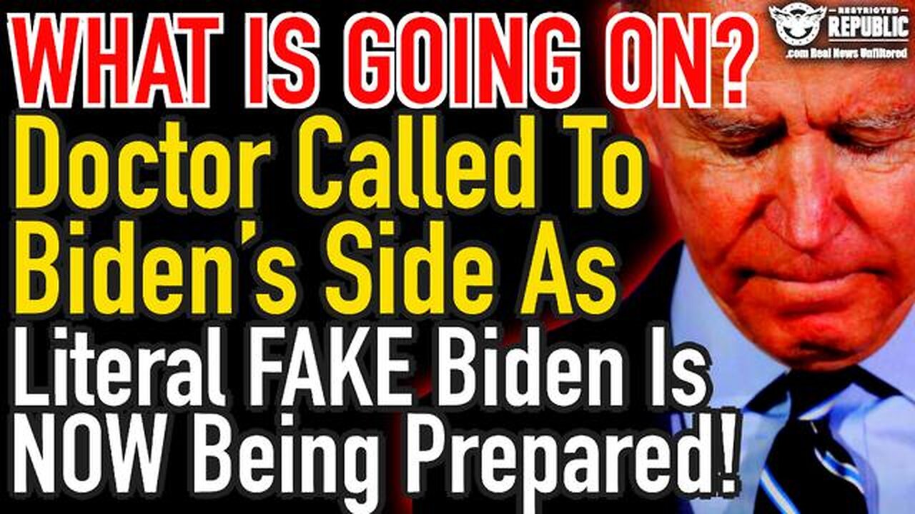 WHAT IS GOING ON? DOCTOR CALLED TO BIDEN’S SIDE AS LITERAL FAKE BIDEN IS NOW BEING PREPARED!