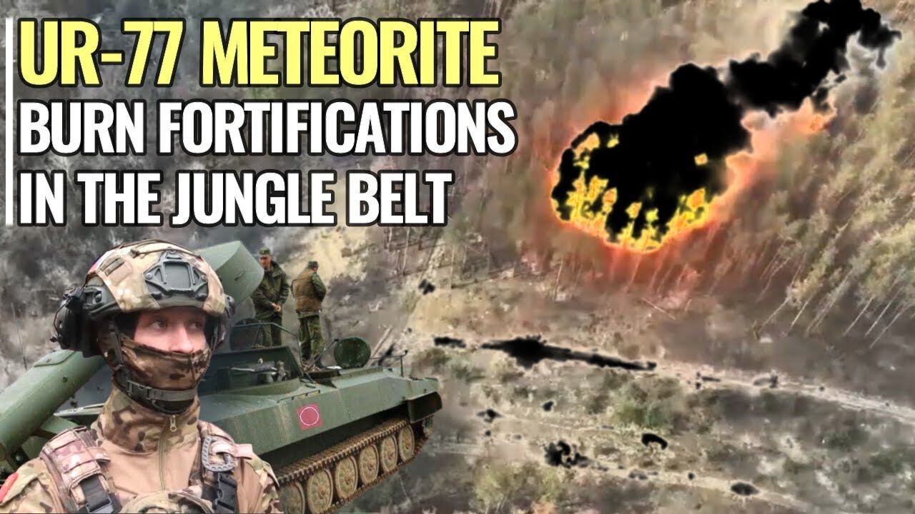 UR-77 Meteorite of Russian Brave Group neutralized Ukrainian positions in Kremennaya forest