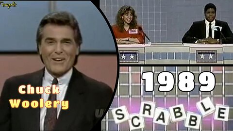 Chuck Woolery | Scrabble (1989) | Lorri vs Eric Madelyn vs Tom | Full Episode | Game Shows