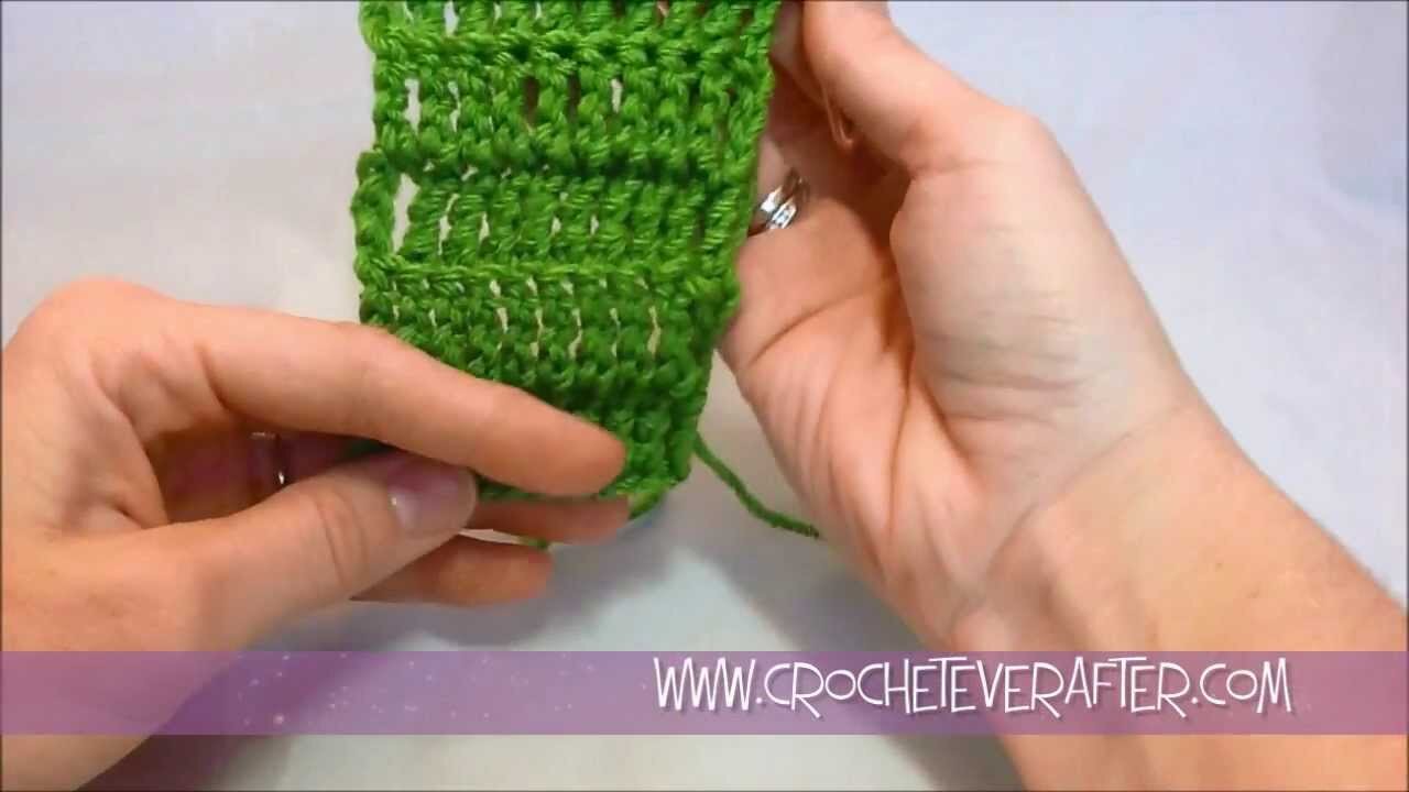 Left Hand Treble Crochet Tutorial #6: TR in the Back Loop Only