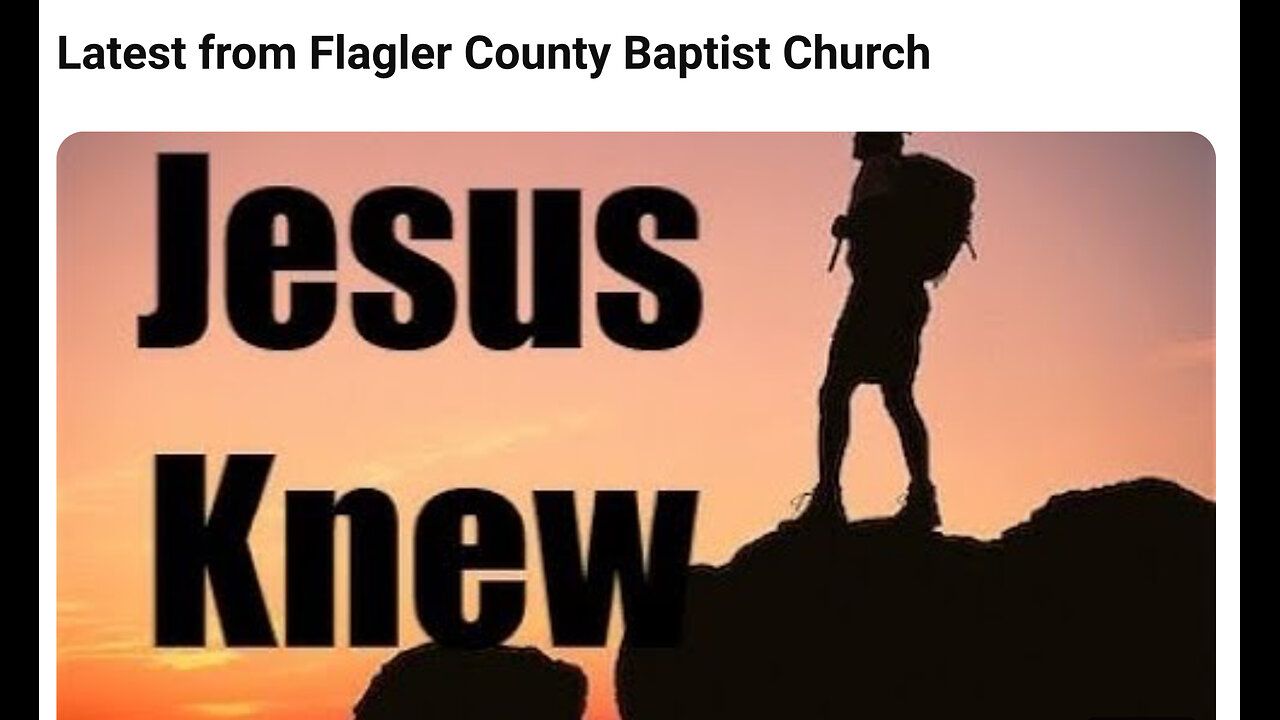 "Jesus Knew" Pastor Hobbs