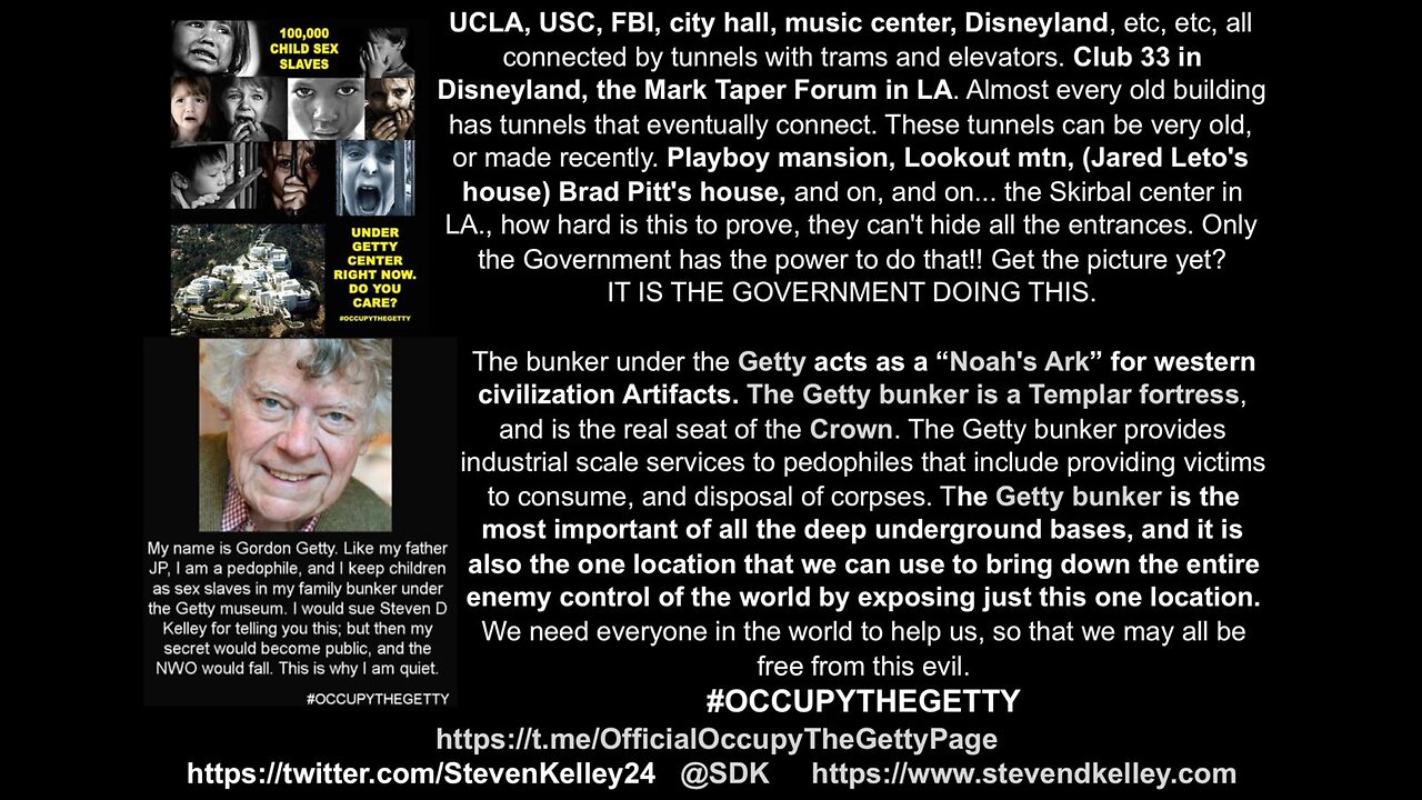 BATTLE FOR THE GETTY - Underground Bunker - BY STEVEN D KELLEY January 5th, 2017