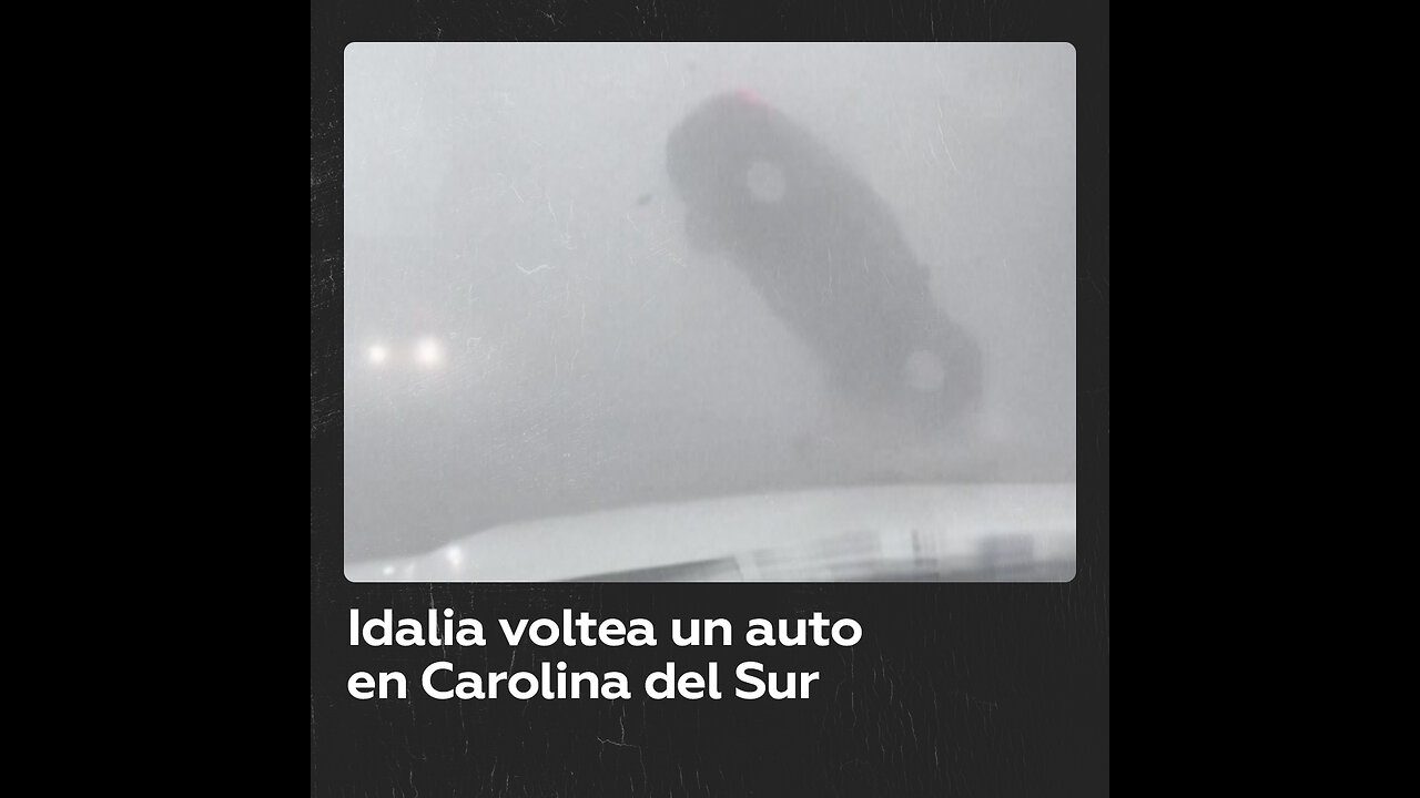 Tornado Idalia voltea auto en Carolina del Sur