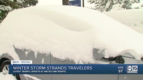 Winter storm strands travelers