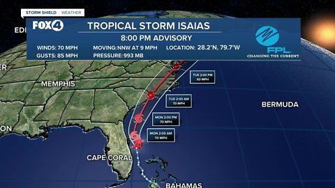 Tropical Storm Isaias continues to move away from SWFL