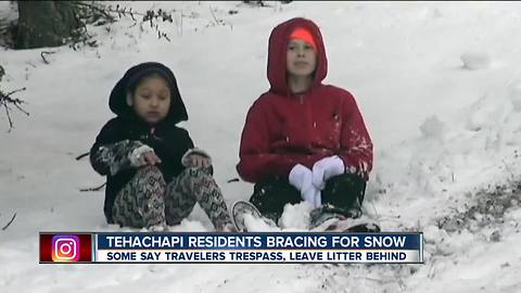 Residents of Tehachapi are preparing for snow and the visitors that come with it