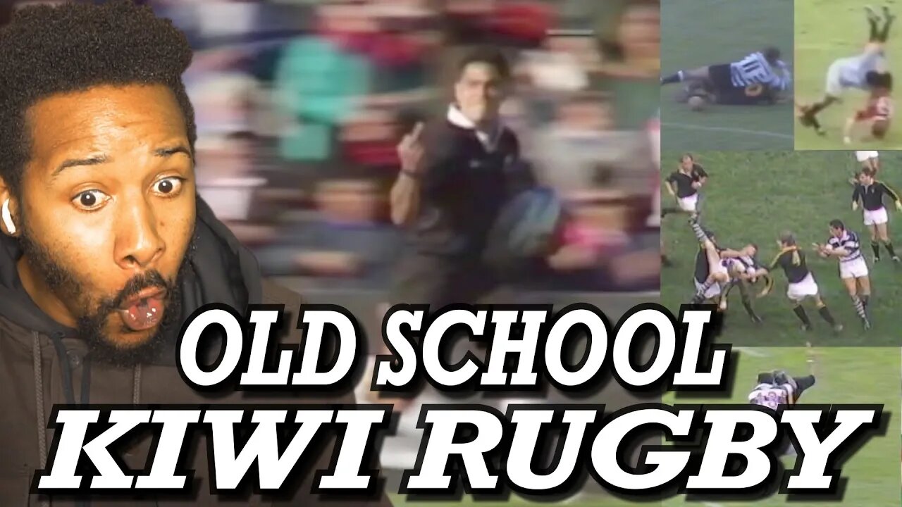 OLD SCHOOL KIWI RUGBY TACKLES & PUNCH-UPS (70s, 80s and 90s} | REACTION!!!