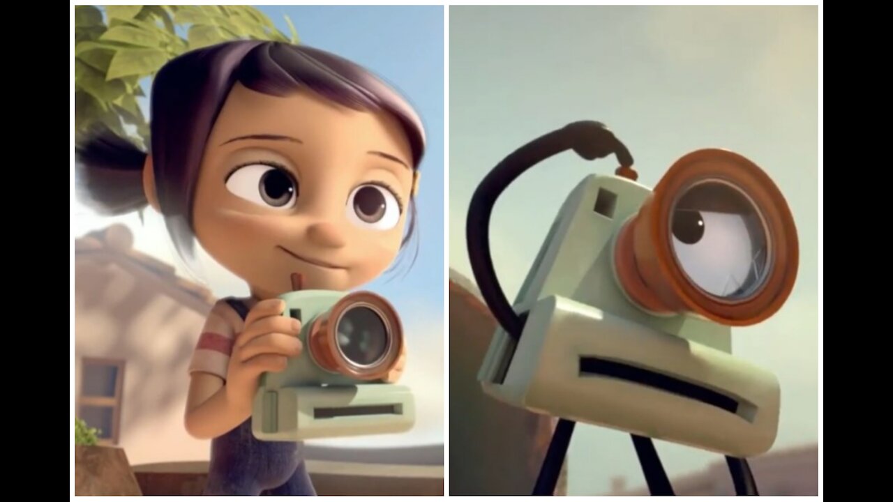 Camera becomes alive and then what happens.Cute story of a girl and her camera. Animated story