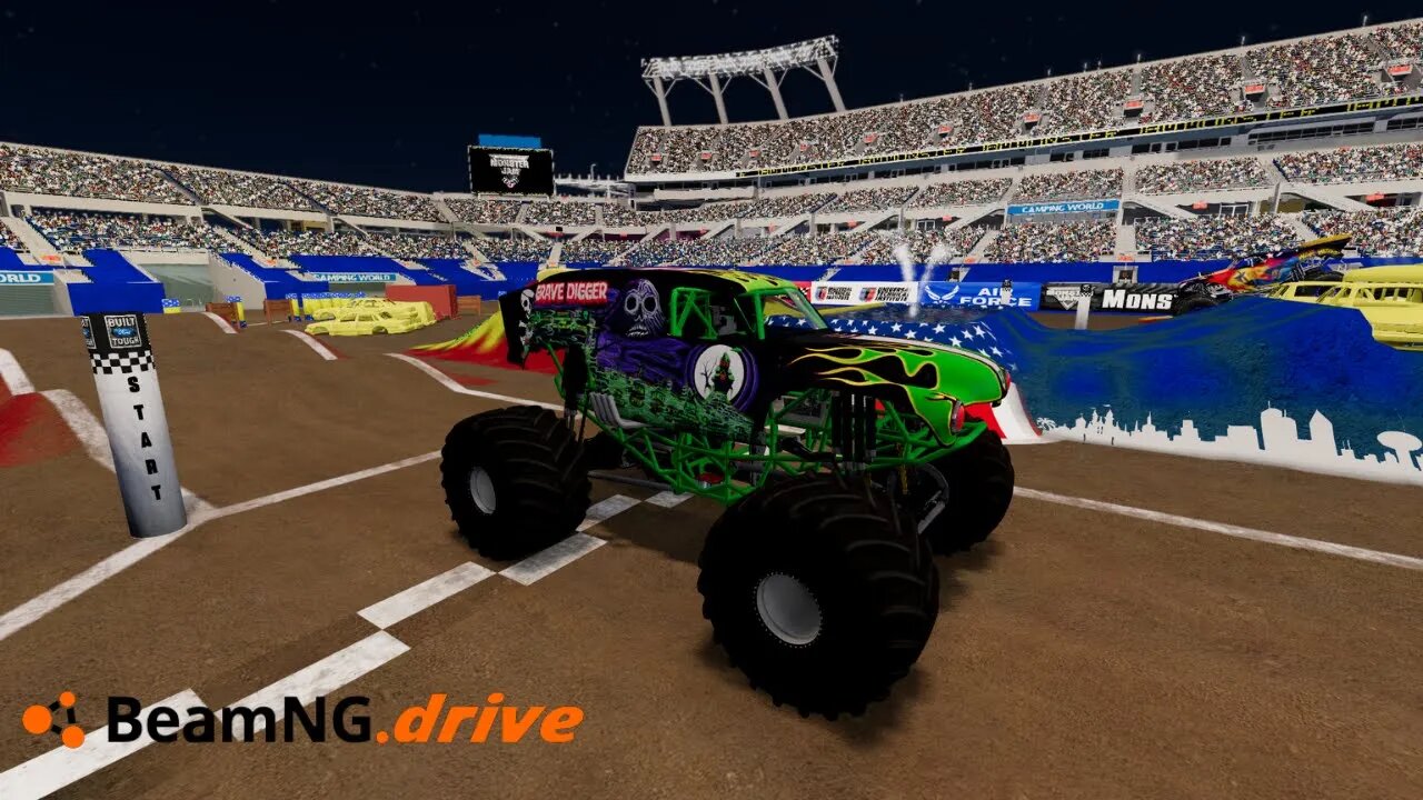 Monster Jam Path of Destruction| 16 Truck Racing| BeamNG.Drive Monster Jam #monsterjam #beamngdrive