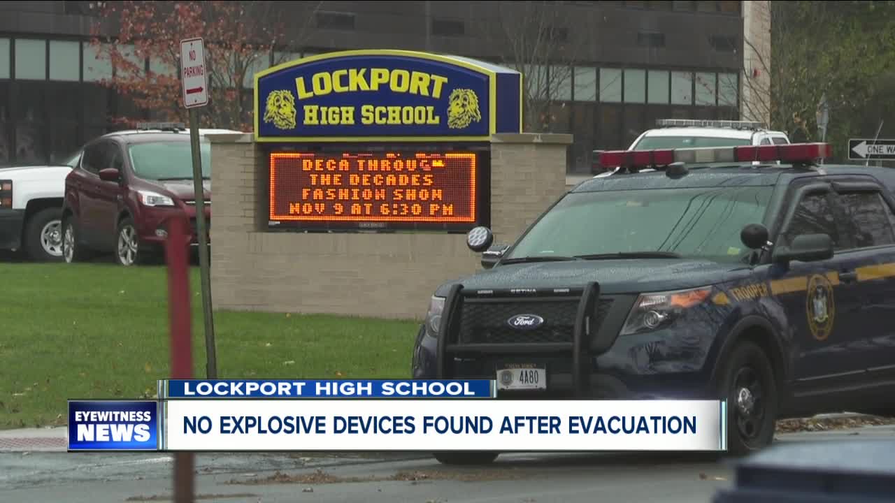 No explosive devices found inside Lockport High School