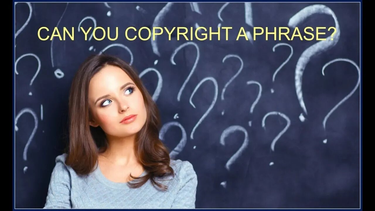 Can you Copyright a phrase?