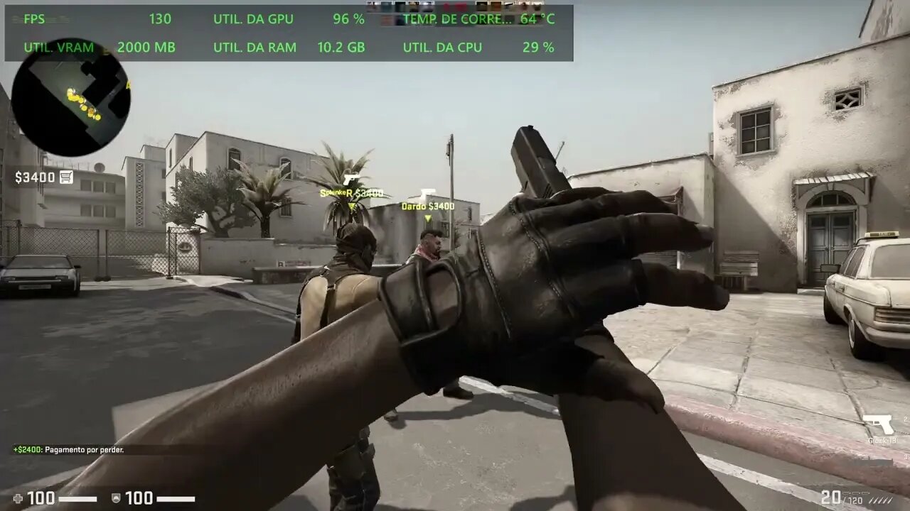 Gameplay COUNTER STRIKE GLOBAL OFFENSIVE no notebook LENOVO IDEAPAD 3 AMD Ryzen 5500U Radeon Vega 7