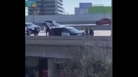 Man jumps off bridge in front of police