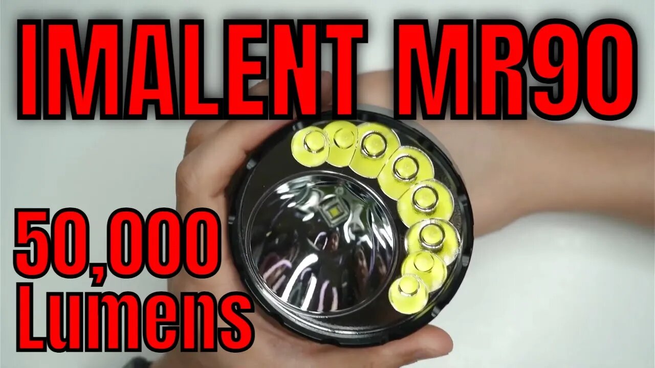 Imalent MR90 in 2022 - 50,000 Lumens Flashlight Kit Review (Flood + Throw Beam)!