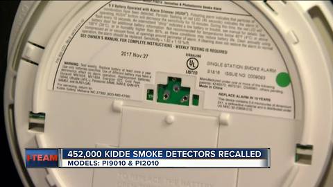 Nearly 500K Kidde smoke detectors recalled