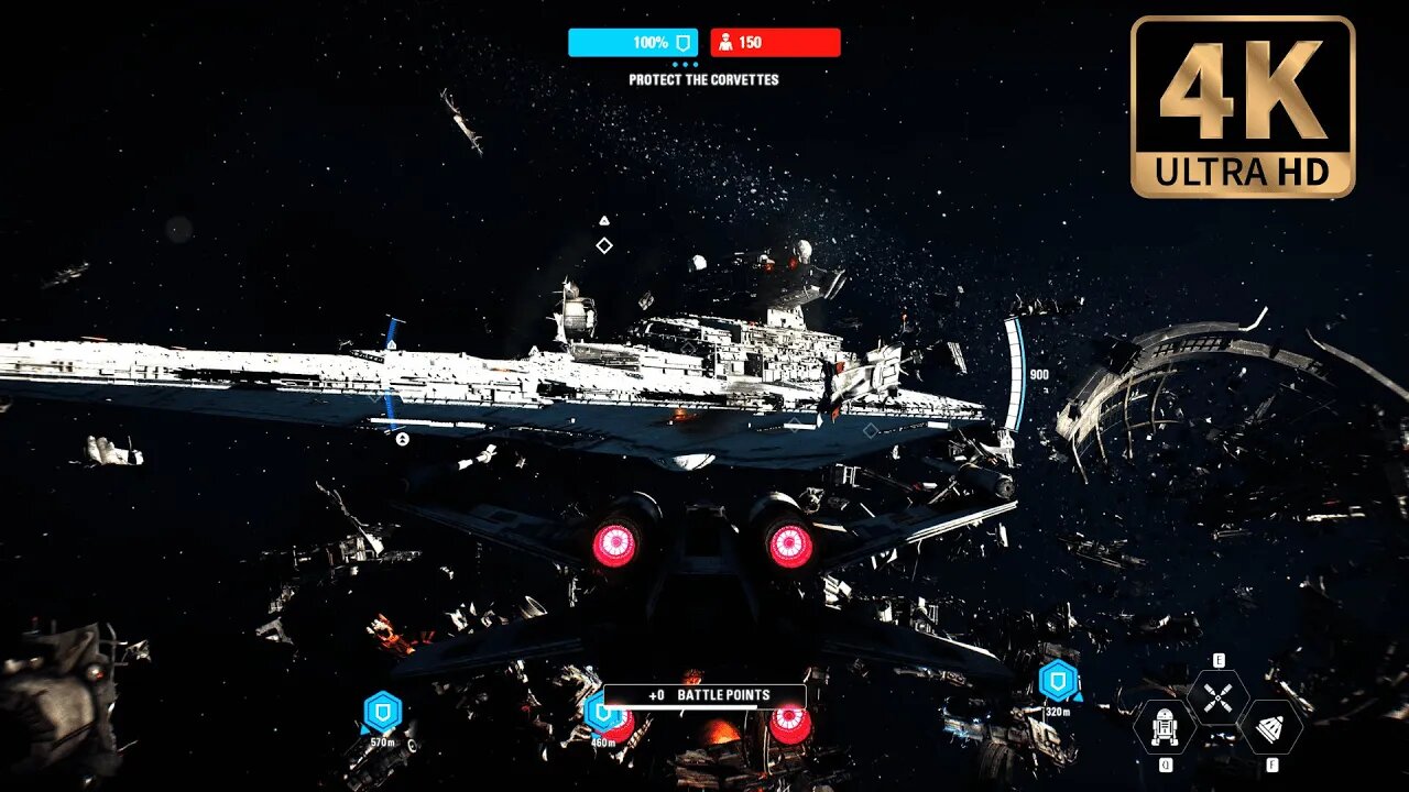Star Wars Battlefront 2: Starfighter Gameplay (No Commentary) 4K VIDEO