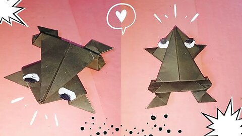 How To Make A Paper Jumping Frog | Fun & Easy Origami