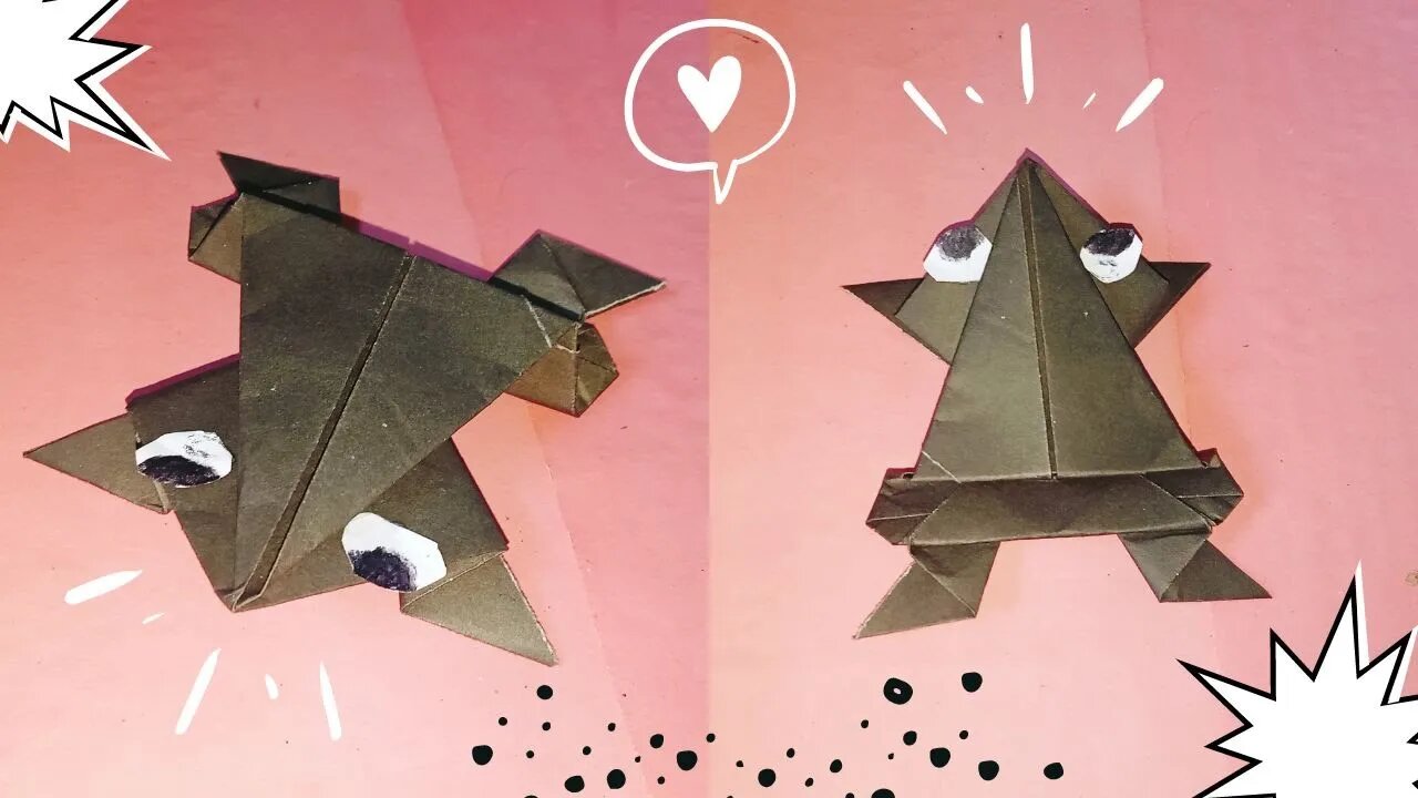 How To Make A Paper Jumping Frog | Fun & Easy Origami