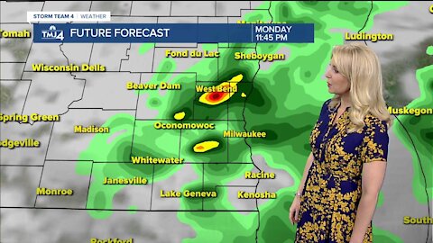 Scattered rain showers possible for Monday