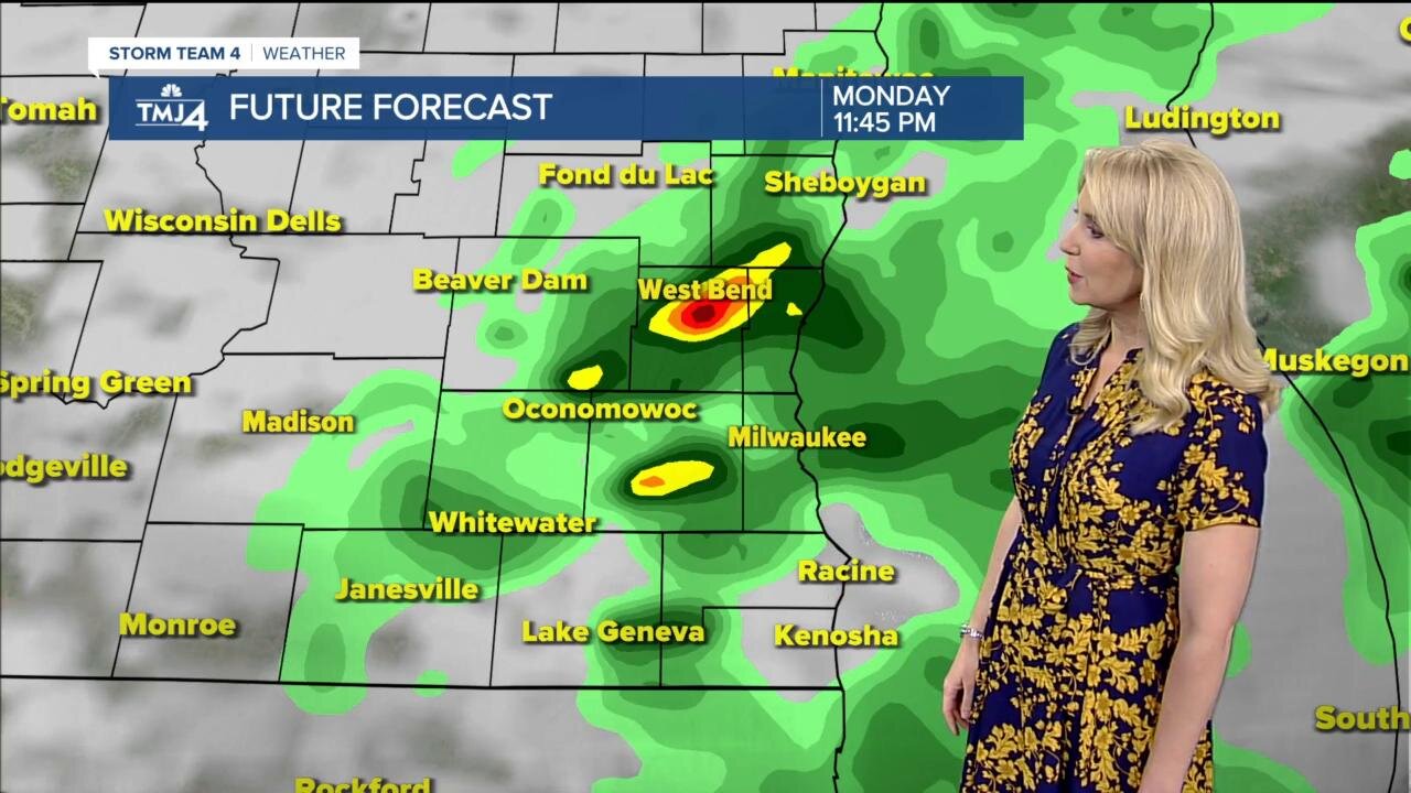 Scattered rain showers possible for Monday