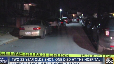 11 separate shootings in Baltimore Tuesday, 2 fatalities
