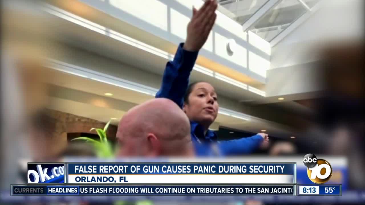 False report go gun causes panic during security.