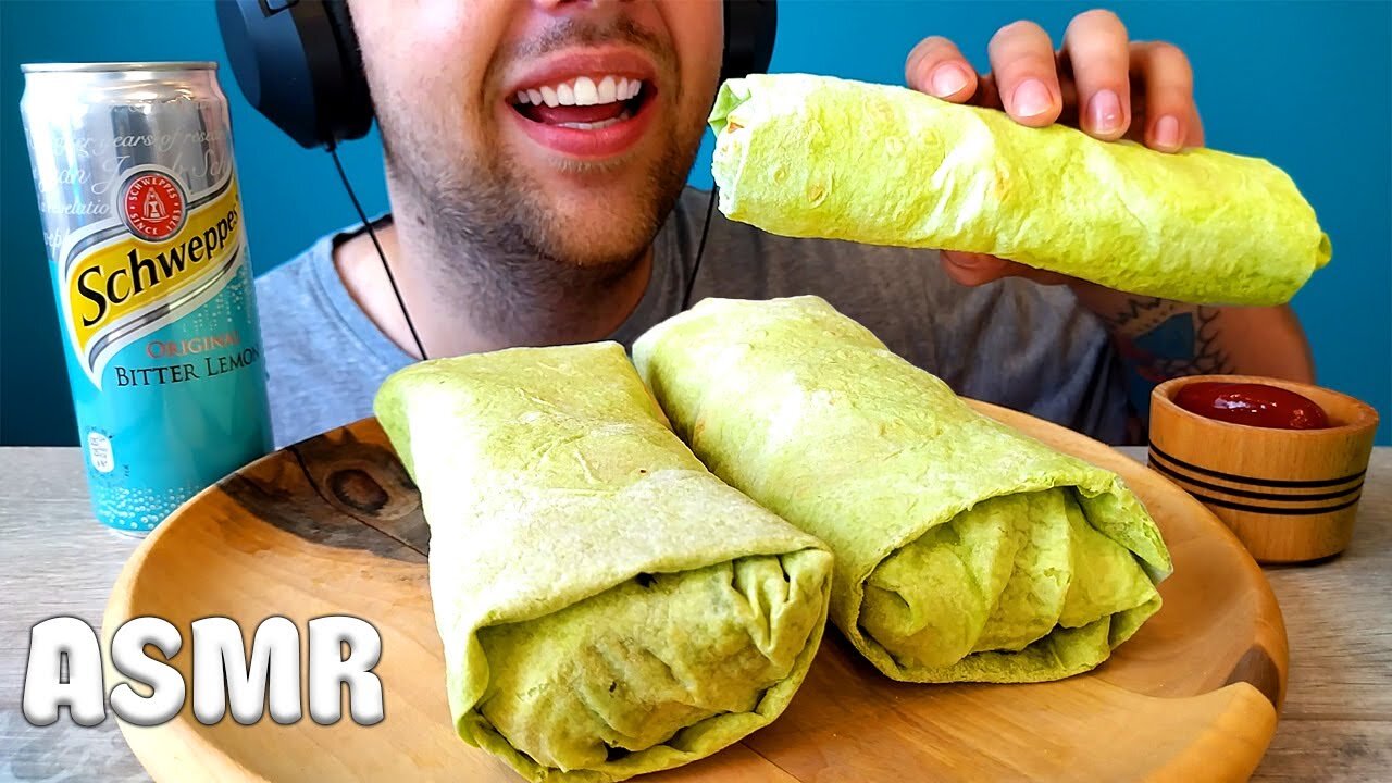 ASMR JUICY BURRITO BIG BITES | EATING SOUNDS (NO TALKING) MUKBANG