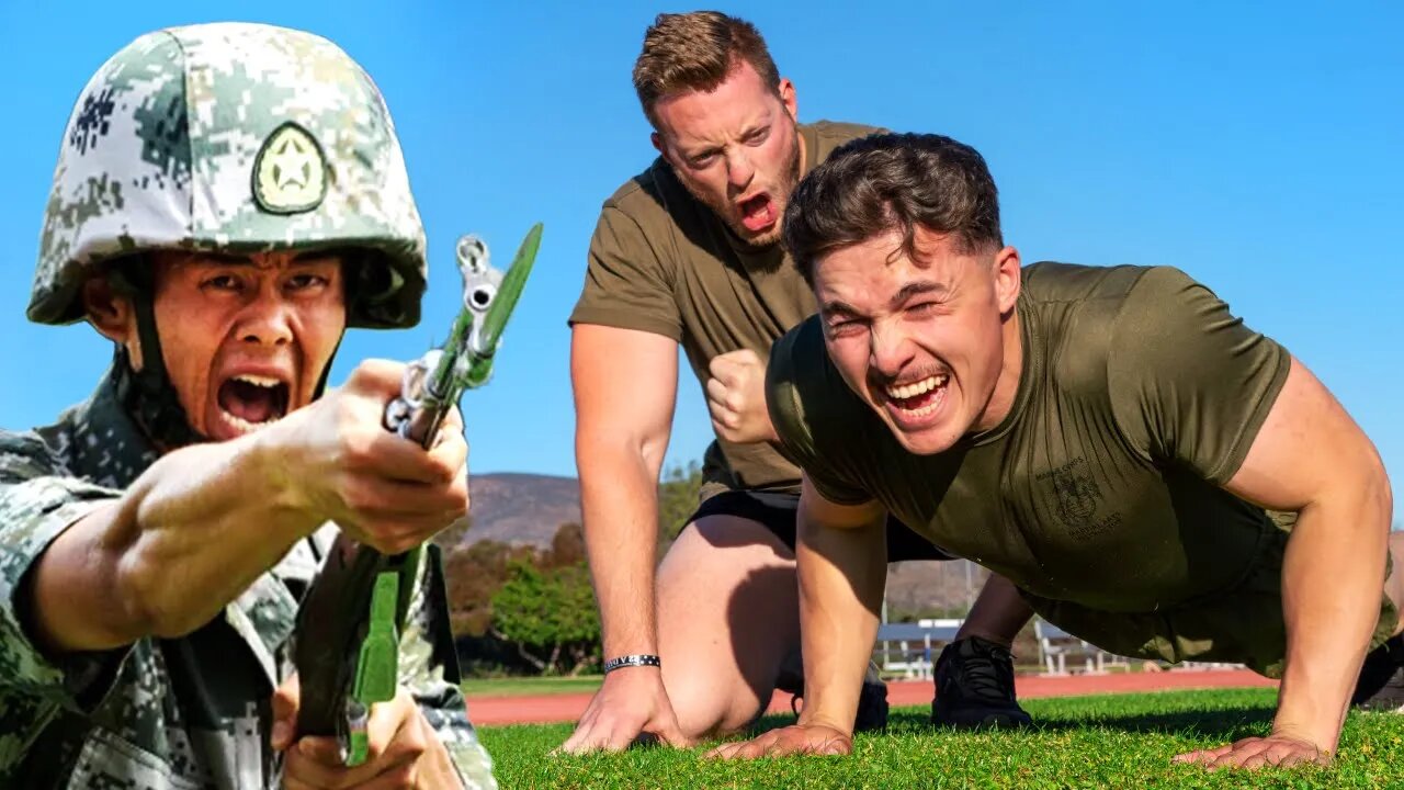 US Marines Attempt the Chinese Army Fitness Test