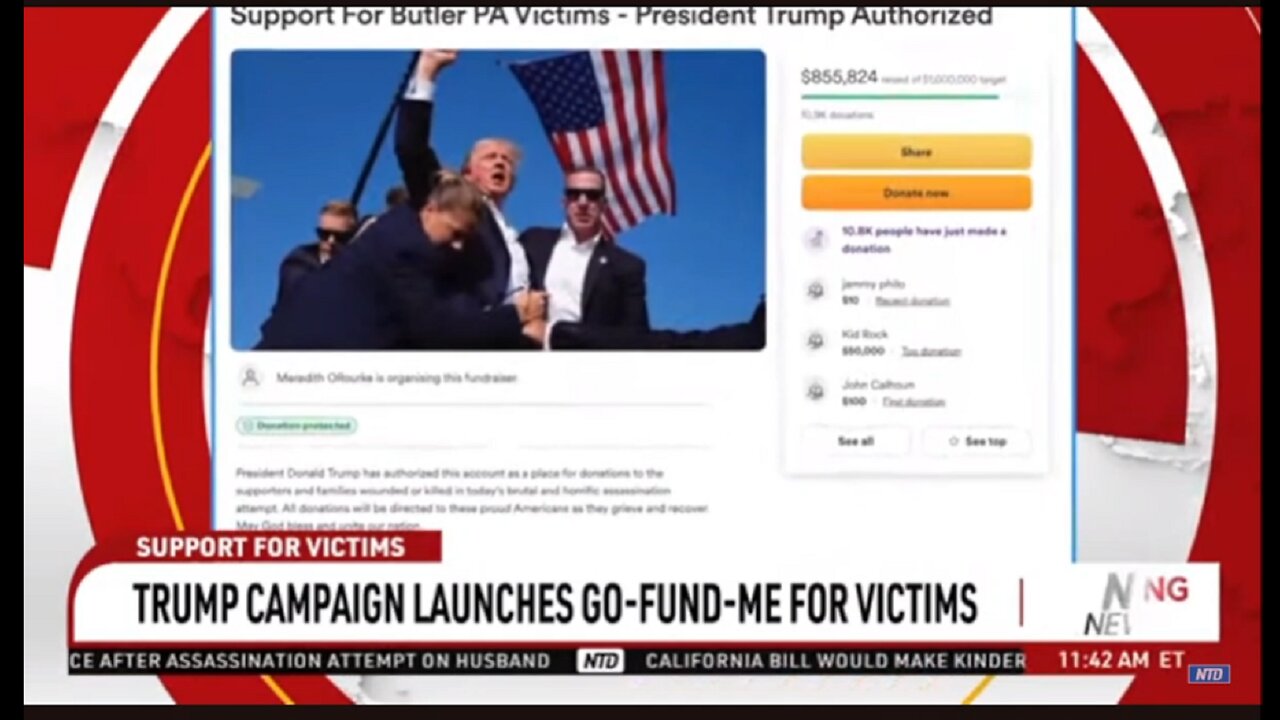 TRUMP CAMPAIGN LAUNCHES GO FUND ME FOR VICTIMS