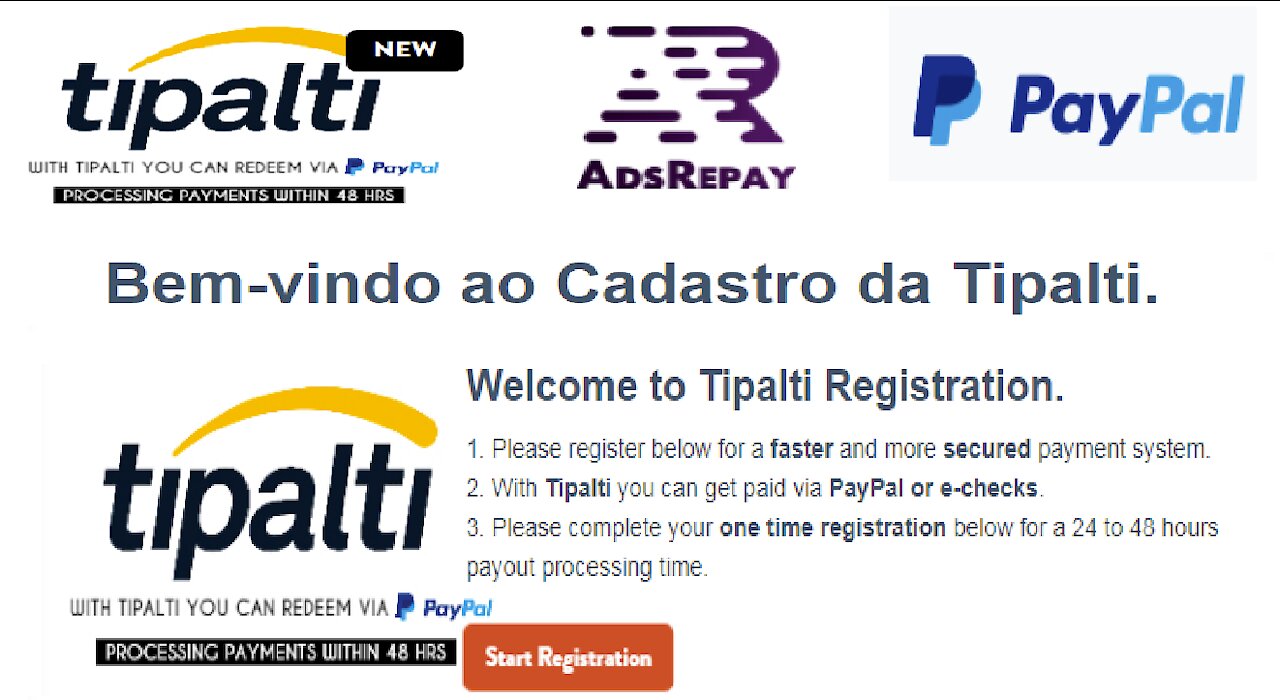 【AdsRePay & Tipalti】Ativar o processador e Preencher o formulário | Fazendo saque | #RendaExtra