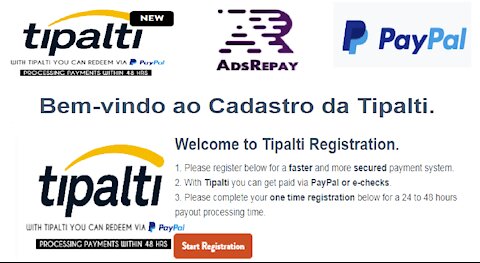 【AdsRePay & Tipalti】Ativar o processador e Preencher o formulário | Fazendo saque | #RendaExtra