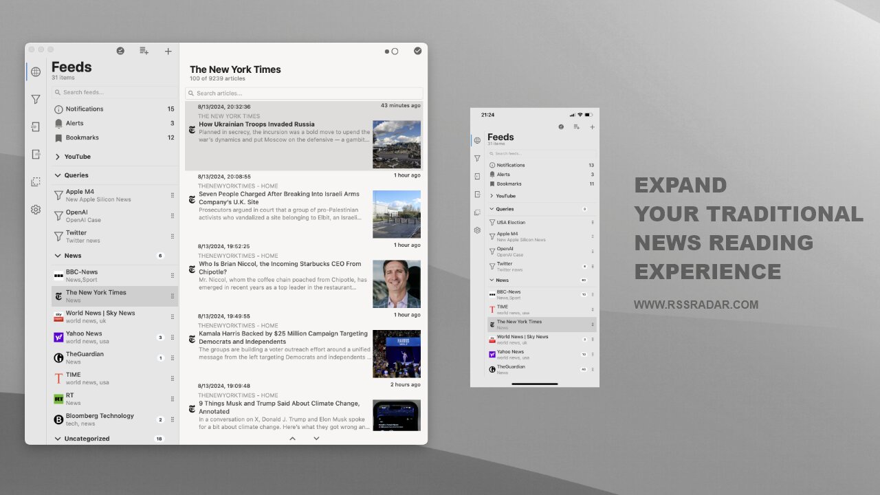 RSS Radar App: Expand Your Traditional News Reading Experience