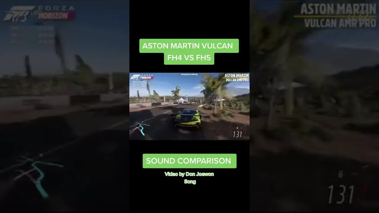 Forza Horizon 5 Aston Martin Vulcan Sound Comparison