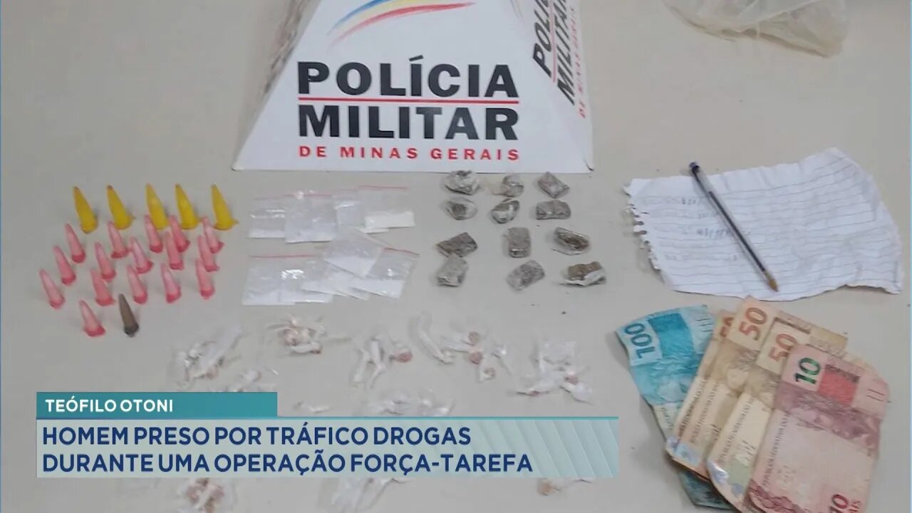 Teófilo Otoni: Homem por Tráfico de Drogas durante uma Operação Força-tarefa.