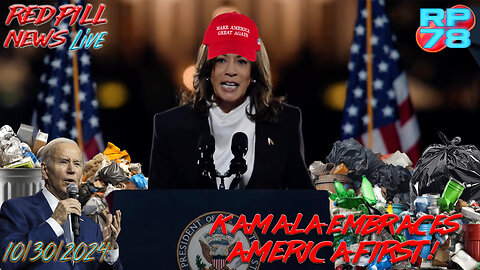 Flip Flop Kamala Go's Full MAGA In Anemic Ellipse Speech On Red Pill News Live