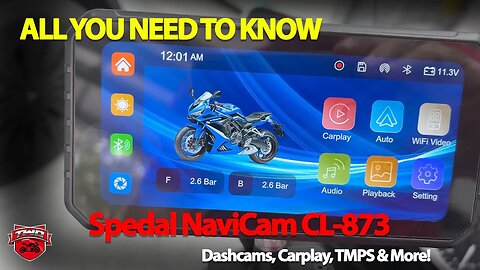 Spedal NaviCam CL873 Motorcycle Dashcam Carplay Android Auto TPMS & More System On FJR1300