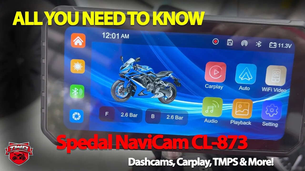 Spedal NaviCam CL873 Motorcycle Dashcam Carplay Android Auto TPMS & More System On FJR1300