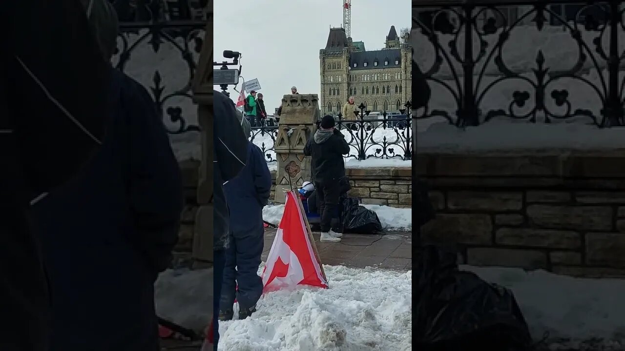 Canadian Shares Story About How He Grew Up In Communism March 5 2022, Ottawa Protest