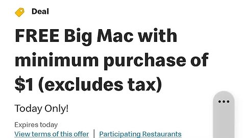 McDonald's give out free big mac with the purchase of something for a dollar