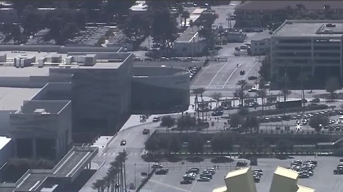Booth catches fire at Las Vegas Convention Center